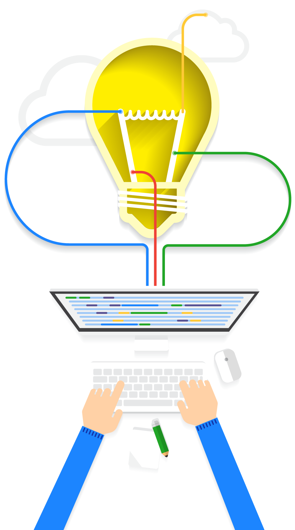 Supporting Big Ideas computer light bulb
